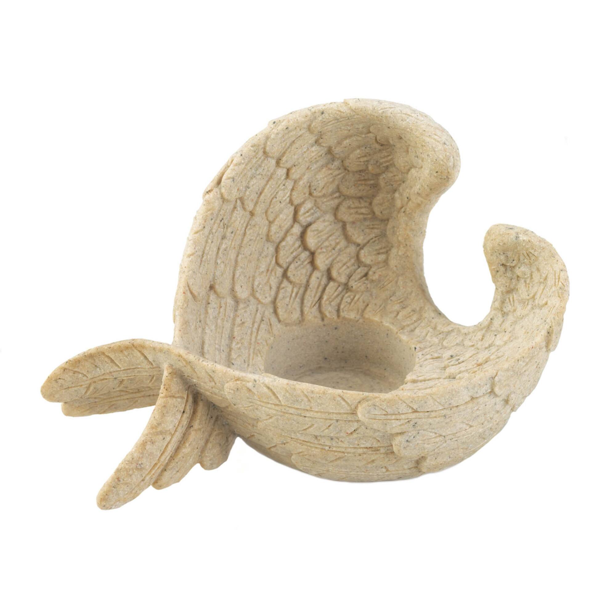 Angel Wings Tealight Holder 5" x 3.5" x 3